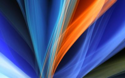 Abstract visual of flowing energy lines in blue tones.